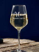 Next Loveabode Personalised Large Birthday Wine Glass 13oz 37cl- Buy online at McGrocer
