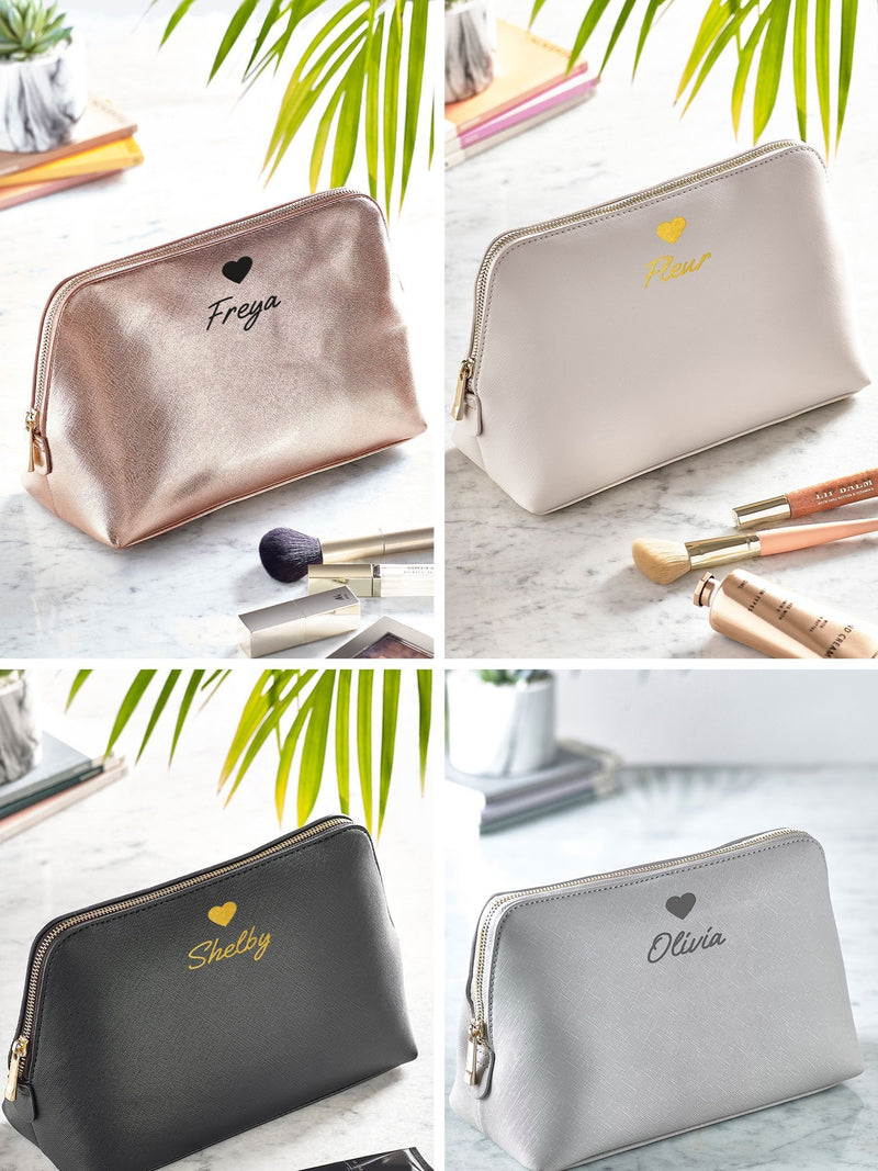 Loveabode personalised heart makeup bag, UK version