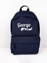 Next Personalised Established Navy Children's Backpack- Buy online at McGrocer