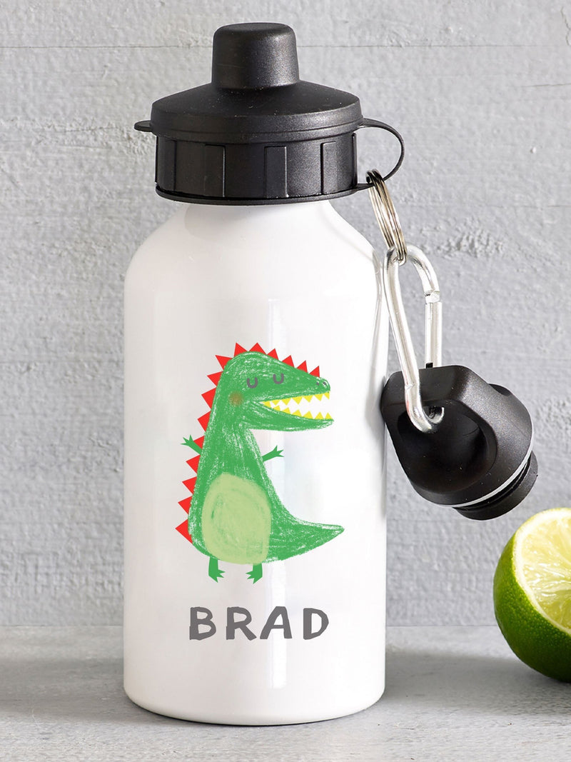 Loveabode personalised dinosaur kids bottle 400ml, UK version