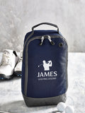 Personalised golf shoe bag with name, British product