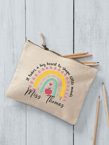 Next Personalised Teacher's Cotton Canvas Pencil Case (16cm x 22cm x 1cm)- Buy online at McGrocer