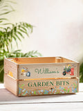 Garden storage crate box personalised solid pine, imported from the UK