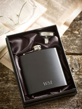 Next Loveabode Personalised Matt Black Hip Flask- Buy online at McGrocer