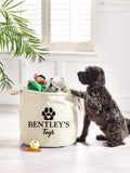 Loveabode personalised dog toy storage trug (British brand)