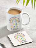 Loveabode Personalised Teachers Rainbow Mug and Coaster Set 11oz, UK version