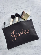 Next Personalised Black Makeup Toiletry Grab Pouch - 19 x 28 cm- Buy online at McGrocer