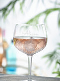 Loveabode personalised large gin glass, UK version