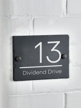 Next Loveabode Personalised Rustic Slate House Sign 20x15cm- Buy online at McGrocer