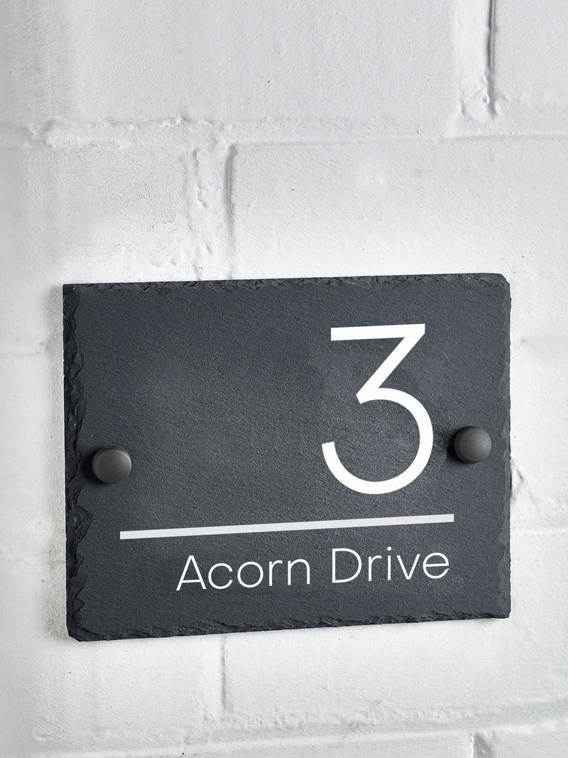 Loveabode rustic slate house sign 20x15cm, imported from the UK