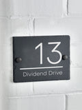 Loveabode rustic slate house sign 20x15cm, imported from the UK