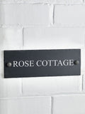 Loveabode personalised rustic slate house sign 10x30 cm (British brand)