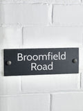 Loveabode personalised rustic slate house sign 10x30 cm (British brand)