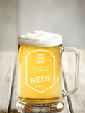 Loveabode Personalised Traditional Shape Beer Tankard Glass 0.67L, imported from the UK