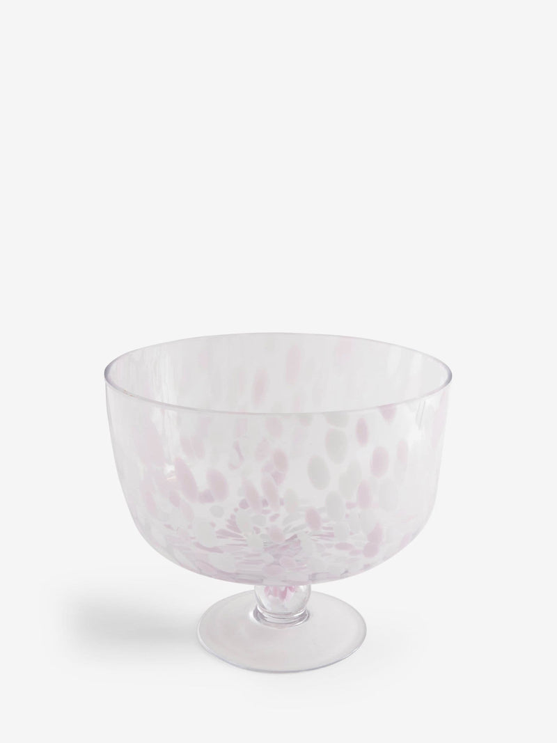 Pink Confetti Large Trifle Serving Bowl, imported from the UK