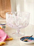 Pink Confetti Large Trifle Serving Bowl, imported from the UK