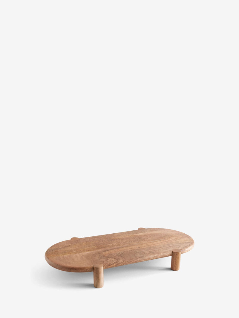 Wood footed medium serving board, imported from the UK