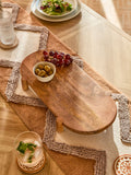 Wood footed medium serving board, imported from the UK