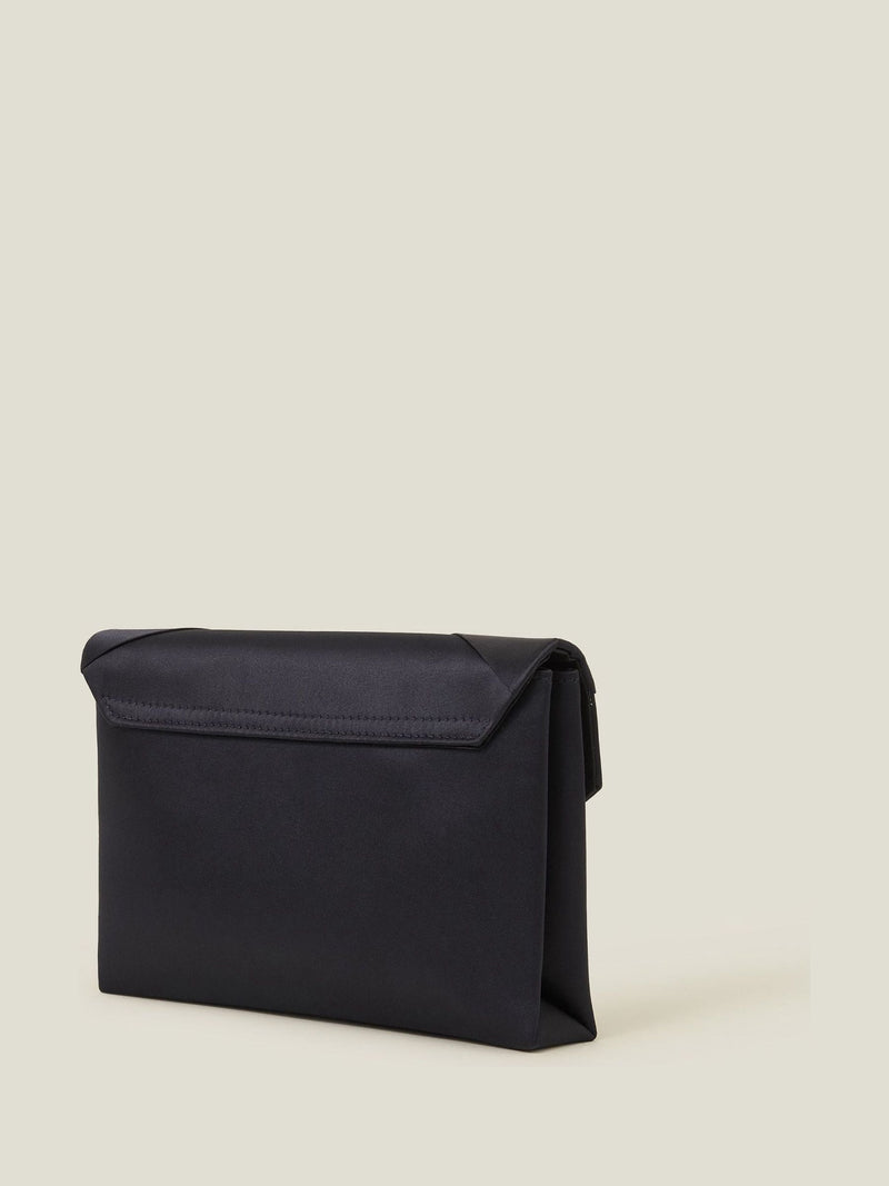 Accessorize blue woven satin envelope clutch bag - British product