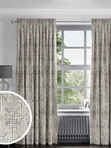 Next Next Luxe Sketch Silver Heavyweight Cut Velvet Abstract Blackout Made to Measure Curtains- Buy online at McGrocer