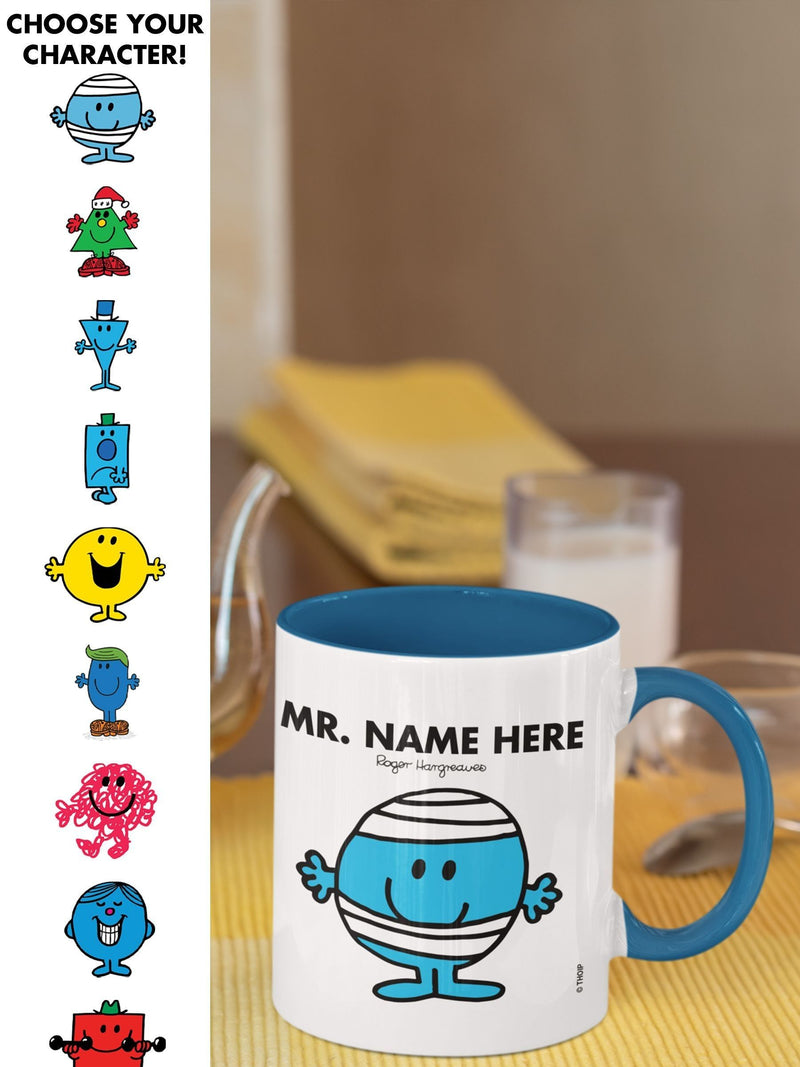 Star Editions Mr Men personalised colour handle black mug, UK version