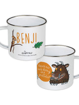 Next Star Editions Personalised Gruffalo and Mouse White Enamel Mug- Buy online at McGrocer