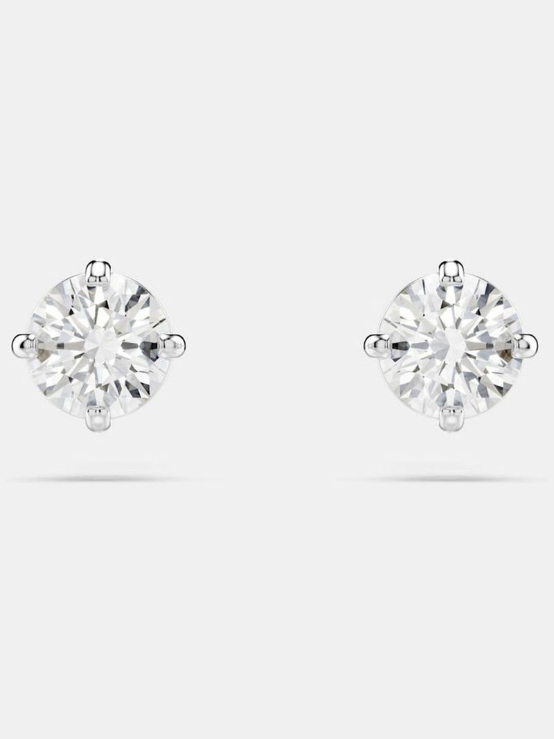 Delicate Rhodium-Plated Stud Earrings