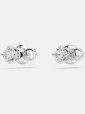 Delicate Rhodium-Plated Stud Earrings