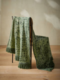 French Connection green Kabir printed throw 150x120cm, imported from the UK