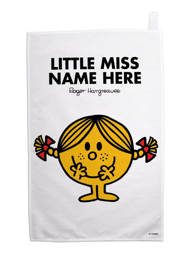 Star Editions Little Miss personalised cotton tea towel 50x70cm - British product