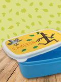 Star Editions Stick Man running lunch box blue/yellow, imported from the UK