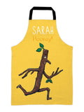 Star Editions Stick Man personalised apron, imported from the UK