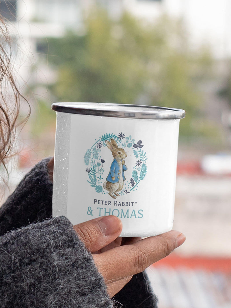 Star Editions Peter Rabbit and Me enamel mug 10oz, imported from the UK