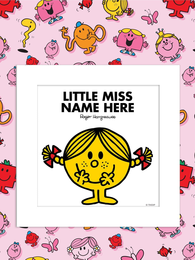 Star Editions personalised Little Miss art print 20x20cm, imported from the UK