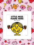 Star Editions personalised Little Miss art print 20x20cm, imported from the UK