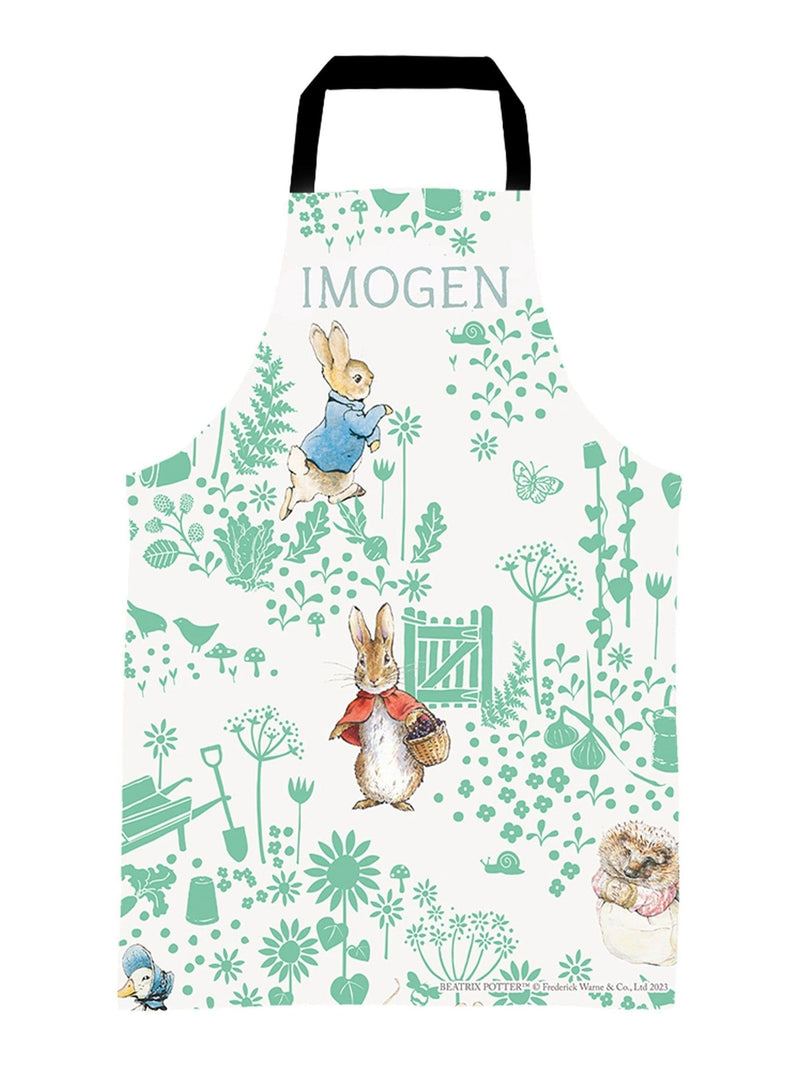 Star Editions Green Peter Rabbit personalised apron 90x70cm - British product