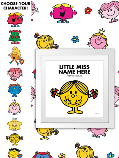Next Star Editions Personalised Little Miss Art Print Framed 20x20cm Kids Wall Art- Buy online at McGrocer