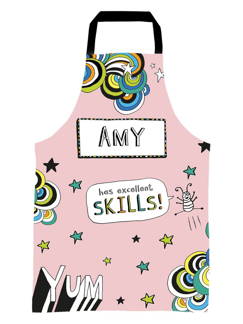 Star Editions Tom Gates personalised pink apron 70x90cm (British brand)