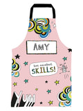 Star Editions Tom Gates personalised pink apron 70x90cm (British brand)
