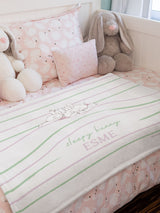 Next Peter Rabbit Personalised Sleepy Bunny White Blanket 69x100cm- Buy online at McGrocer