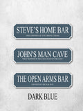 Loveabode white personalised road sign 50x13cm (British brand)