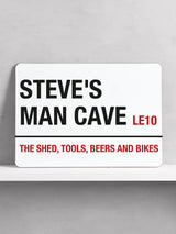 Next Loveabode Personalised Man Cave White Bar Sign A4 Wall Art- Buy online at McGrocer