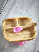 Next Loveabode Personalised Feeding Brown Wooden Plate- Buy online at McGrocer