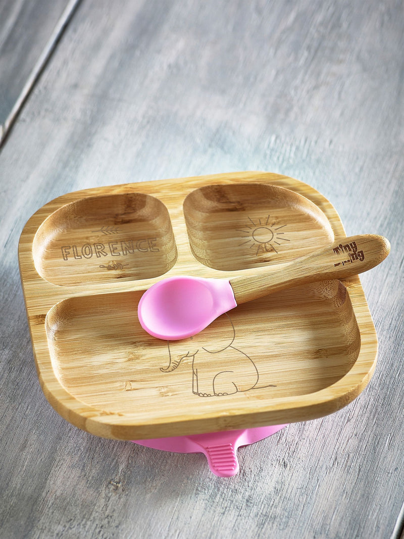 Loveabode personalised baby feeding plate 180mm (British brand)