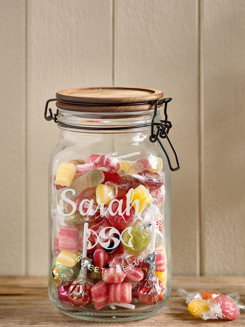 Personalised sweet jar 1500ml, imported from the UK