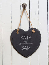 Next Personalised Love Slate Heart Hanging Sign 15cm- Buy online at McGrocer