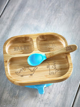Next Loveabode Personalised Feeding Brown Wooden Plate- Buy online at McGrocer