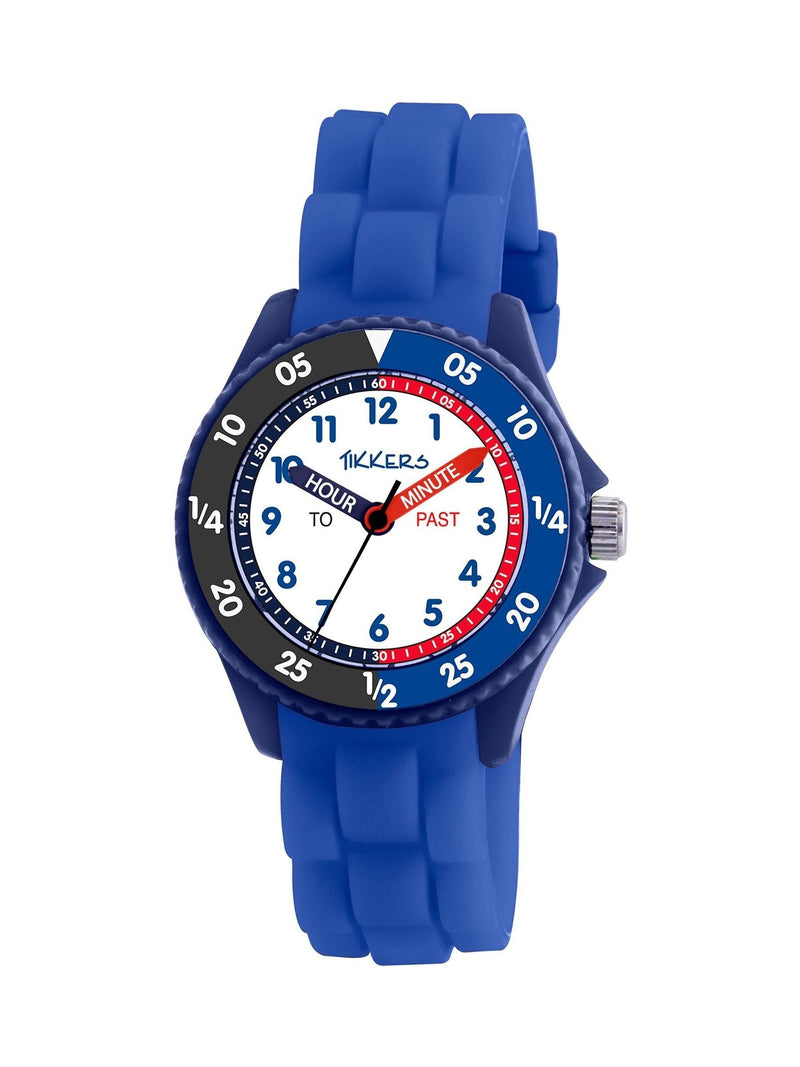 Tikkers lilac and pink time teacher watch with silicone strap, imported from the UK