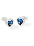 Radley blue stone heart stud earrings, imported from the UK