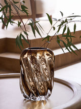 Next N. Premium Chocolate Brown Swirl Glass Vase 24.5cm- Buy online at McGrocer